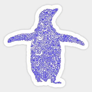 Patterned Penguin Sticker